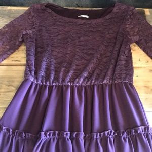 Beautiful women's purple dress